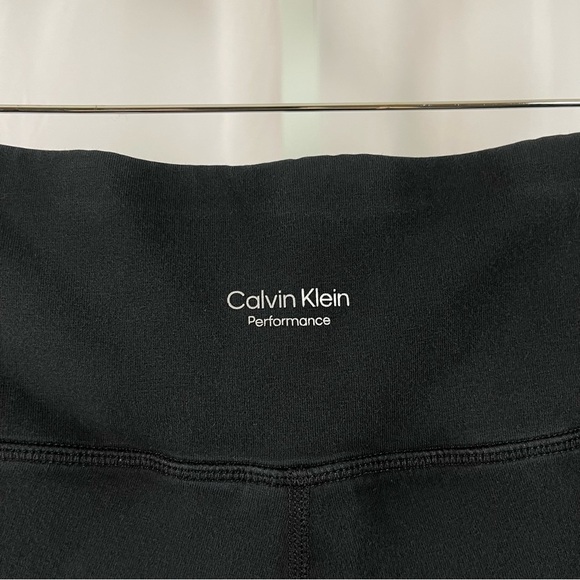 Calvin Klein Performance XL Stretch Workout Gym Leggings Side Stripe Logo Yoga - Picture 3 of 7